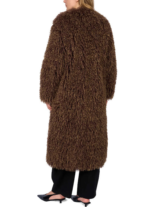 Oakwood Long Women's Fur Brown-Khaki