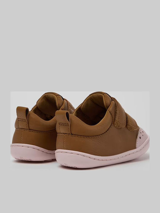 Παιδικά Sneakers με Σκρατς Καφέ