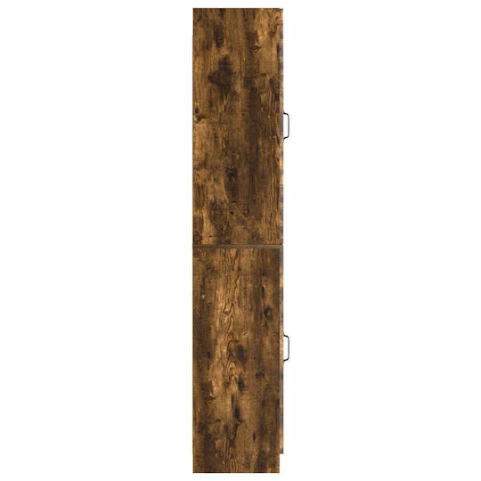 vidaXL vidaXL Wall Hung Bathroom Column Cabinet W33xD34.5xH87cm Brown