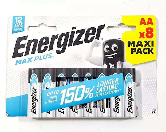 Energizer Max Plus Baterii Alcaline AA 1.5V 8buc