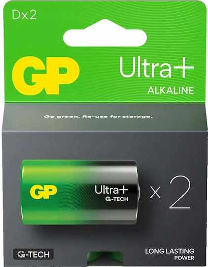 Alkaline Battery Gp Ultra Plus Lr20 2 Pcs Per Pack 1.5v