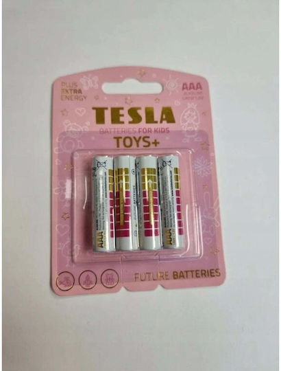 Tesla Batteries Toys+ Pink Baterii Alcaline AAA 1.5V 4buc