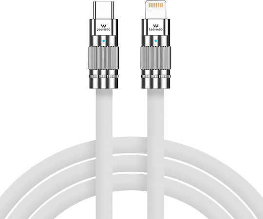 Leewello USB-C to Lightning Cable Λευκό 2m
