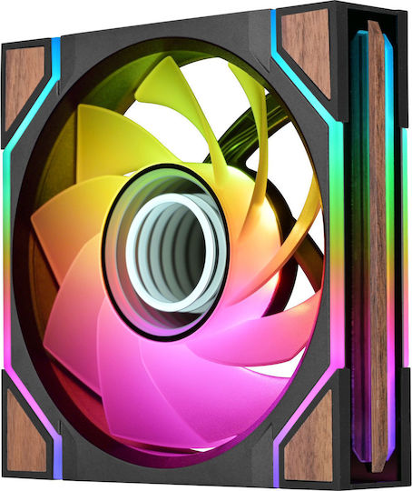 Swafan 120 EX Infinity Case Fan (2000rpm / 58.13cfm) with ARGB Lighting 3pcs Wood Edition