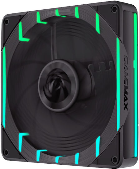 GameMax Tornado T14 Case Fan 140mm (1800rpm / 70.75cfm) με ARGB Φωτισμό και Σύνδεση 3-Pin Black