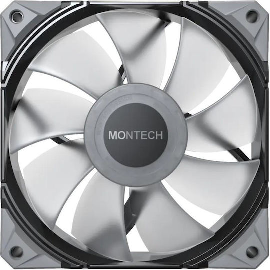 Montech E28 ARGB Gehäuselüfter 76,2mm (2000rpm / 85,09cfm) mit Verbindung 3-polig 3 Stück