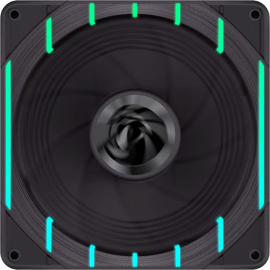 GameMax Tornado T14 Case Fan 140mm (1800rpm / 70.75cfm) με ARGB Φωτισμό και Σύνδεση 3-Pin Black