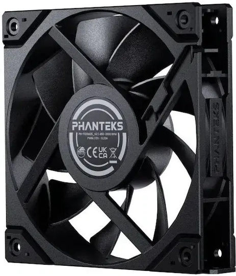 Phanteks M25G2-120 Gehäuselüfter (2000rpm) Ohne LEDs Beleuchtung und Verbindung 4-Pin PWM 3 Stück