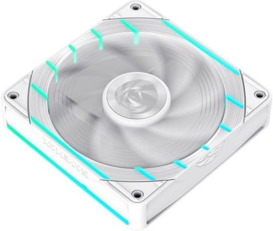 GameMax Tornado T12 Argb-rw Reverse Blade Case Fan 120mm (2200rpm / 66.89cfm) με ARGB Φωτισμό και Σύνδεση 4-Pin PWM Λευκό