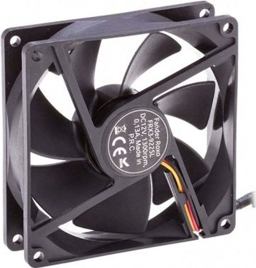 Fander FRX29225LX Gehäuselüfter 92mm (1300rpm / 35,2cfm) Ohne LEDs Beleuchtung und Verbindung 3-polig