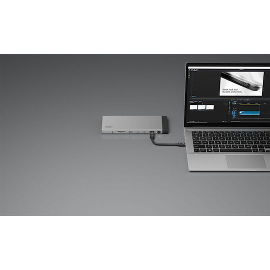 Belkin Докинг станция Connect Thunderbolt 5 с HDMI/DisplayPort 4K PD Ethernet и свързване на 2 монитора