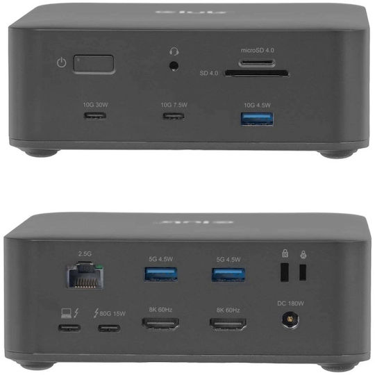 Club3D Thunderbolt 5 Docking Station με HDMI 4K PD Ethernet και σύνδεση 3 Οθονών Μαύρο (CSV-2562)