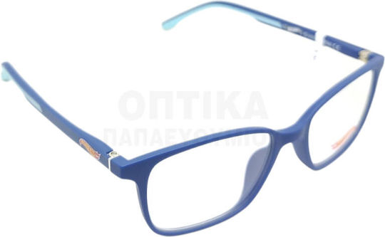 Kinder Brillengestelle mit Rezept Hot Wheels Clip-On Hwcl002 Marineblau Inklusive Sonnenbrille