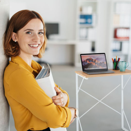 Relaxdays Τραπεζάκι για Laptop έως 20" Μπεζ 10049645
