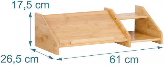 Relaxdays Bamboo Stand for Laptop Beige