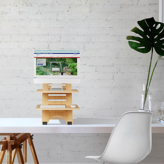 Relaxdays Tăviță pentru laptop maro 10046347