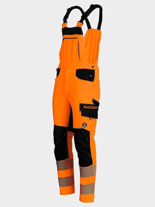 Stenso Work Coveralls Dungarees & Reflective Tapes Orange