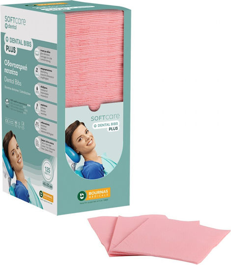 Soft Care Dental Towel Pink 2ply + 1ply with Dispenser 500 Pieces