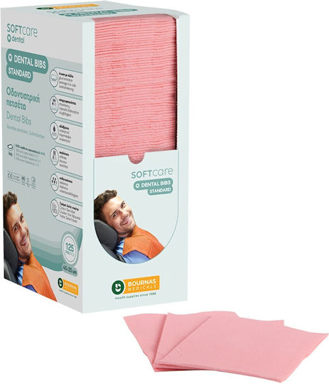 Soft Care Dental Towel Pink 2ply + 1ply with Dispenser 500 Pieces