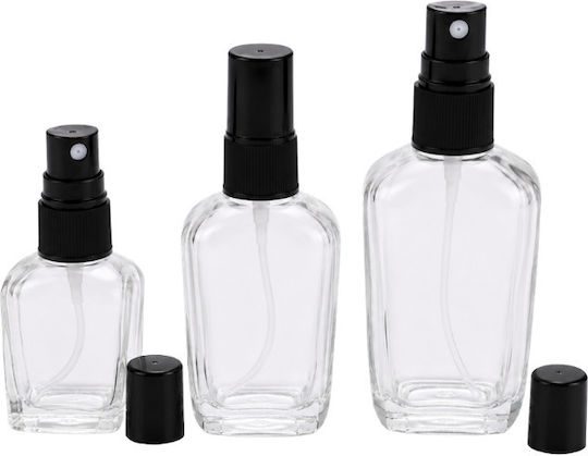 Glasflasche 100ml Duft Schwarz Verschluss 0621679 Enthält 6 Stücke