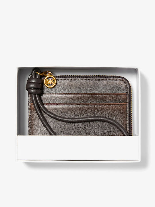 Wristlet Kleine Braune Damen-Leder-Kartenbörse