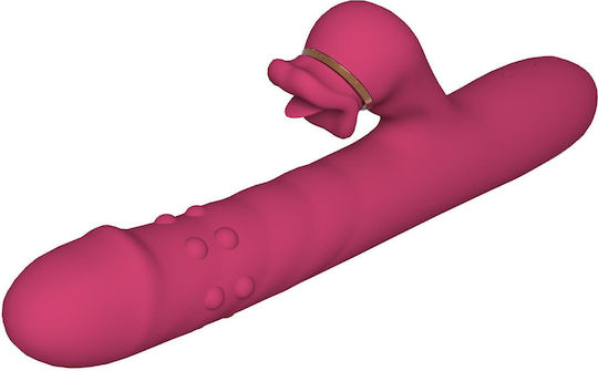 Kinksters Δονητής Rabbit 23.5cm Κόκκινος