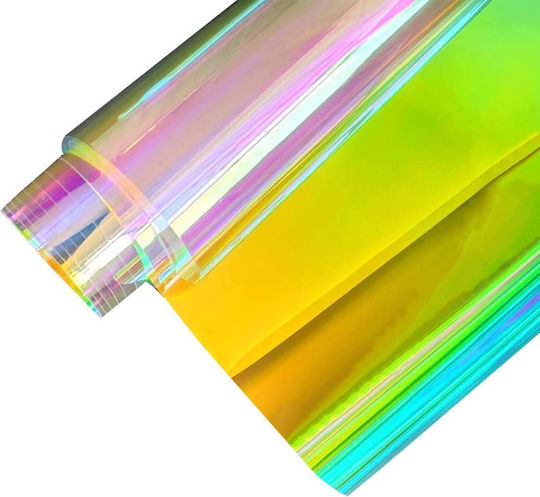 Self-adhesive Film Glass Double Glazing Uv 400 Protection Privacy Decoration Neon Holographic Chameleon Effect 60 X 200 Cm 0.1 Mm Thickness Neon Red Chameleon Original Deals