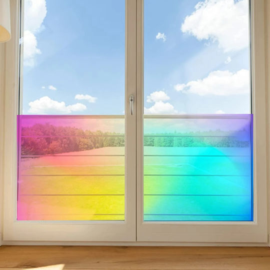 Self-adhesive Film Glass Double Glazing Uv 400 Protection Privacy Decoration Neon Holographic Chameleon Effect 60 X 200 Cm 0.1 Mm Thickness Neon Red Chameleon Original Deals