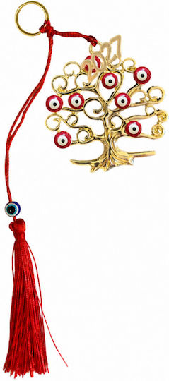 Neujahrs Glücksbringer Dekoratives Bäumchen Emaille 2027 Gold-Rot 27cm Galifas