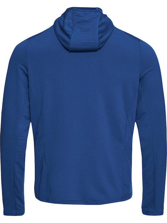 Herren Fleecejacke mit Kapuze Blau