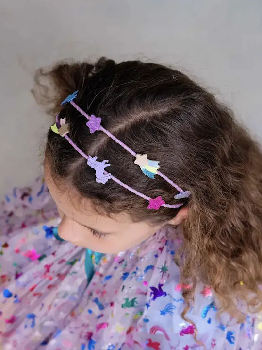 Mimi & Lula Kids Double Headband with Unicorn Multicolour