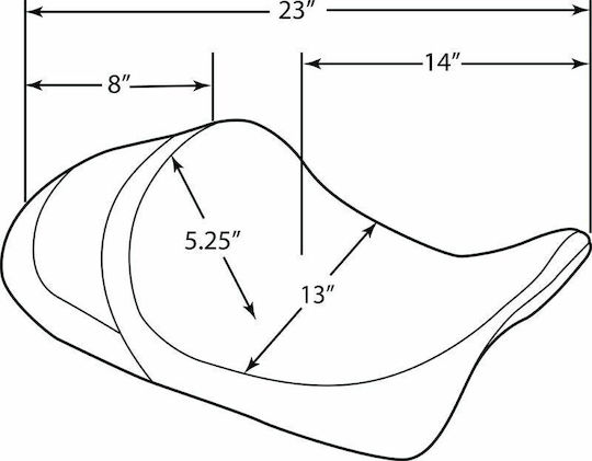 Drag Specialties Low-Profile Seat 0801-1250 Harley-Davidson FLHTK 1868 ABS 19-24 1 Piece Black
