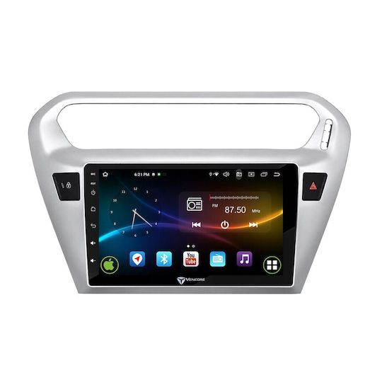 VenCore Auto-Audiosystem für Peugeot 301 2012–2023 (Bluetooth/USB/AUX/WiFi/GPS/Apple CarPlay/Android Auto) mit 9" Touchscreen