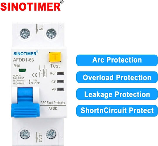 Sinotimer Buton pentru șină 230V 16A