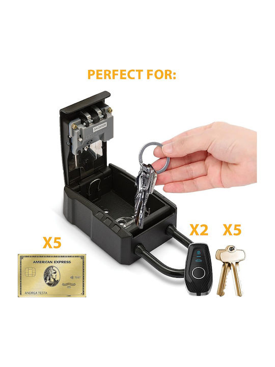 Velamp Casetă pentru Chei cu Cifru, Montare pe Perete, cu Încuietoare, 8,9x18,2x4,4 cm