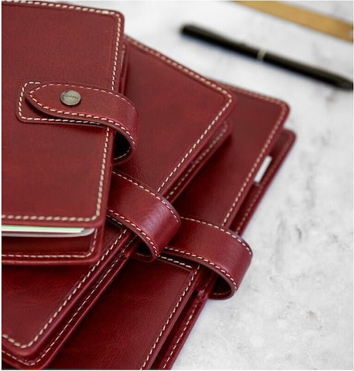Filofax Malden Personal Ετήσιο Organizer Μπορντό Δερμάτινο