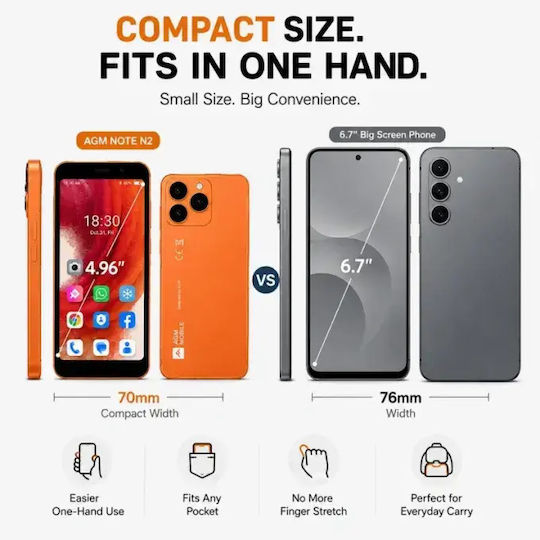 AGM Note N2 Dual SIM (3/32GB) Оранжев