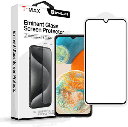 T-Max Пълно лепило Закалено стъкло за цялото лице Черен (Galaxy A23 4G / Galaxy A23 5G) 05-00268