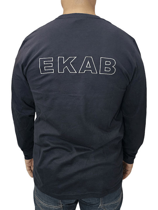 Roly EXTREME TR-55 Blau Langärmeliges EKAB-Shirt