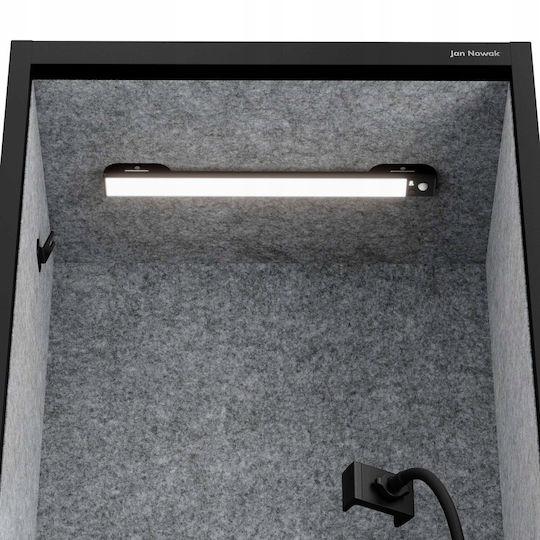 Jan Nowak Cabină Acustică Sally Mentalbox 600 Mm Corp Negru Scaun Gri