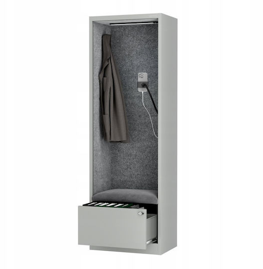 Jan Nowak Cabină Acustică Sally Mentalbox 600 Mm Corp Gri Scaun Gri