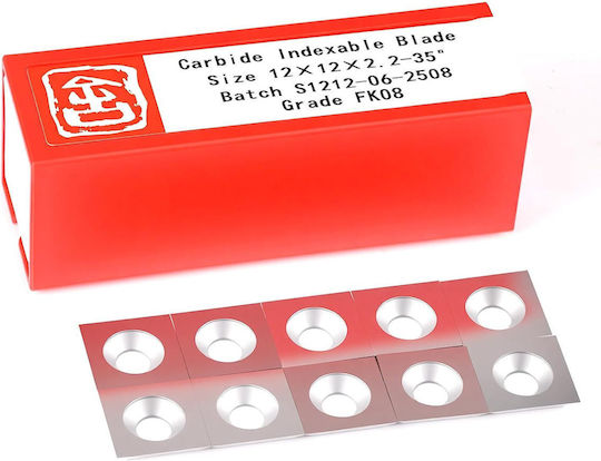 Set De 10 Plăcuțe Amovibile Din Carburi Metalice CNC 12x12x2,2 Mm Unghi De 35 De Grade 4 Muchii Indexabile Acoperire ATS Freze Pentru Rindeluirea Și Nivelarea Lemnului