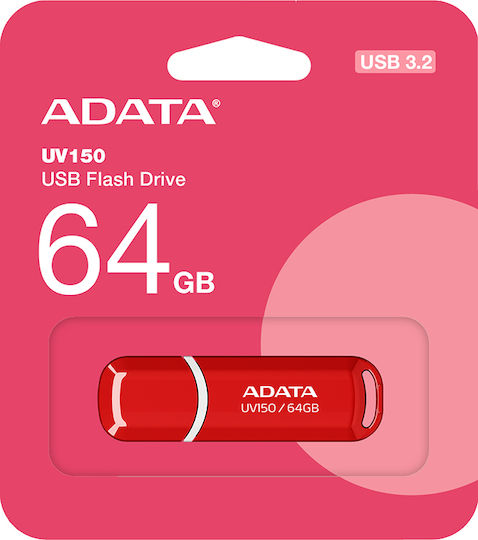 Adata Uv150 64GB USB 3.0 Stick Κόκκινο