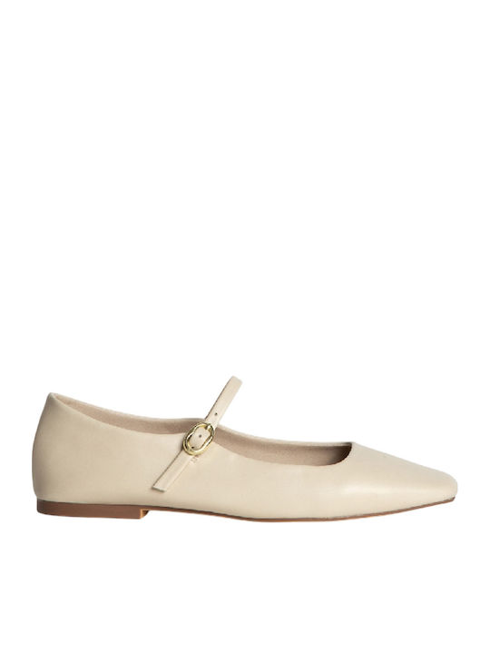 Damen Ballerinas Beige