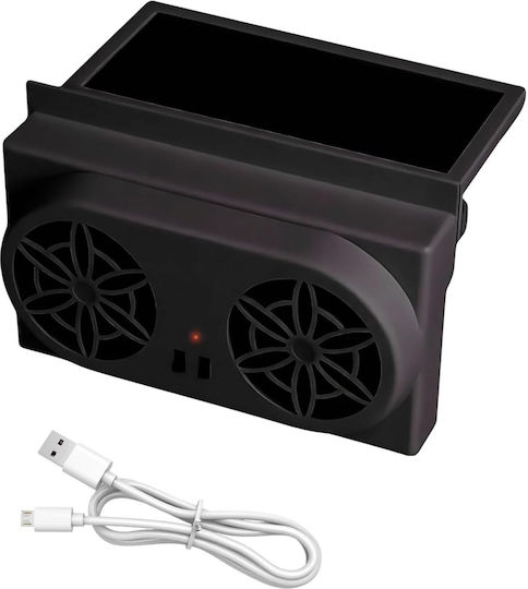 Ventilator de geam auto Portabil cu Încărcare Solară Design Ușor de Instalată Durabil Reduce Căldura și Promovează Circulația Aerului Ventilator de Evacuare cu Consum Redus de Energie Negru