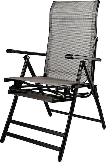 Καρέκλα Εξωτερικού Χώρου Μεταλλική Gray 53x70x107εκ.