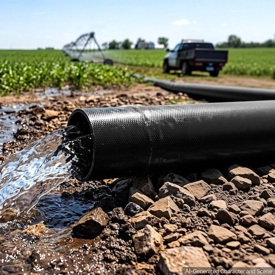 Vevor PSRG15INCH10J58YP001V0 Irrigation Pipe Φ90 30.48m