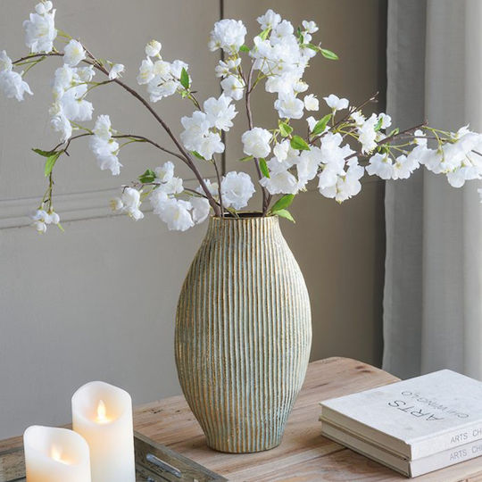 Künstlicher Dekorationszweig Kirschblüte Weiß 98 cm Artekko