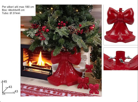 Metallischer Christbaumständer Rot Ø 45 cm
