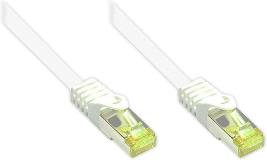Alcasa S/FTP Кат.7 (10Gbps) Мрежов Кабел Ethernet 0.15м Бял